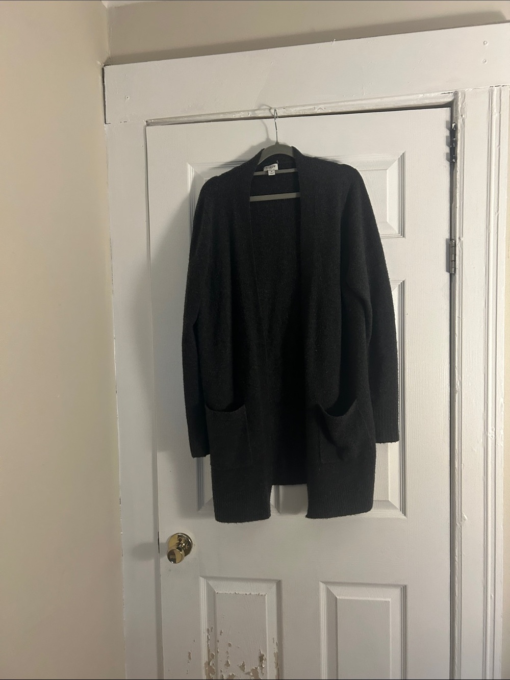 J. Crew Black Open-Front Knit Cardigan